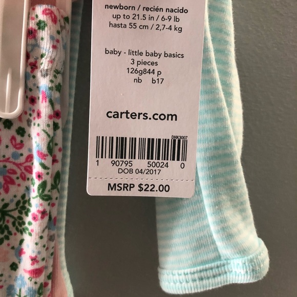 Carters 3 Piece Newborn Set - Picture 3 of 3